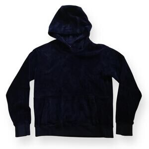 Athleta Girl navy velour hoodie